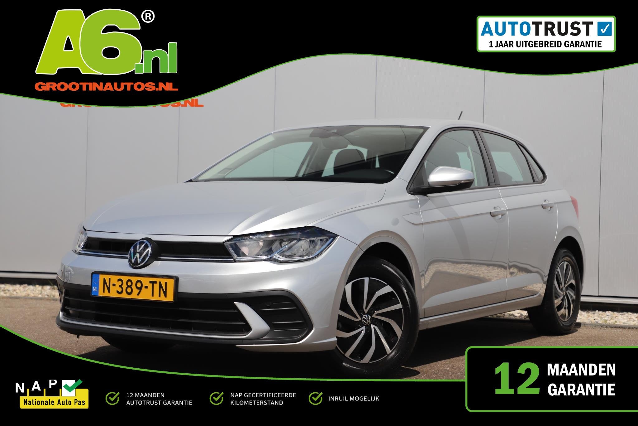 Volkswagen Polo 1.0 TSI Life 95PK NAP NIEUWSTE MODEL! Virtua, Auto's, Voorwielaandrijving, Stof, Gebruikt, Met garantie (alle)
