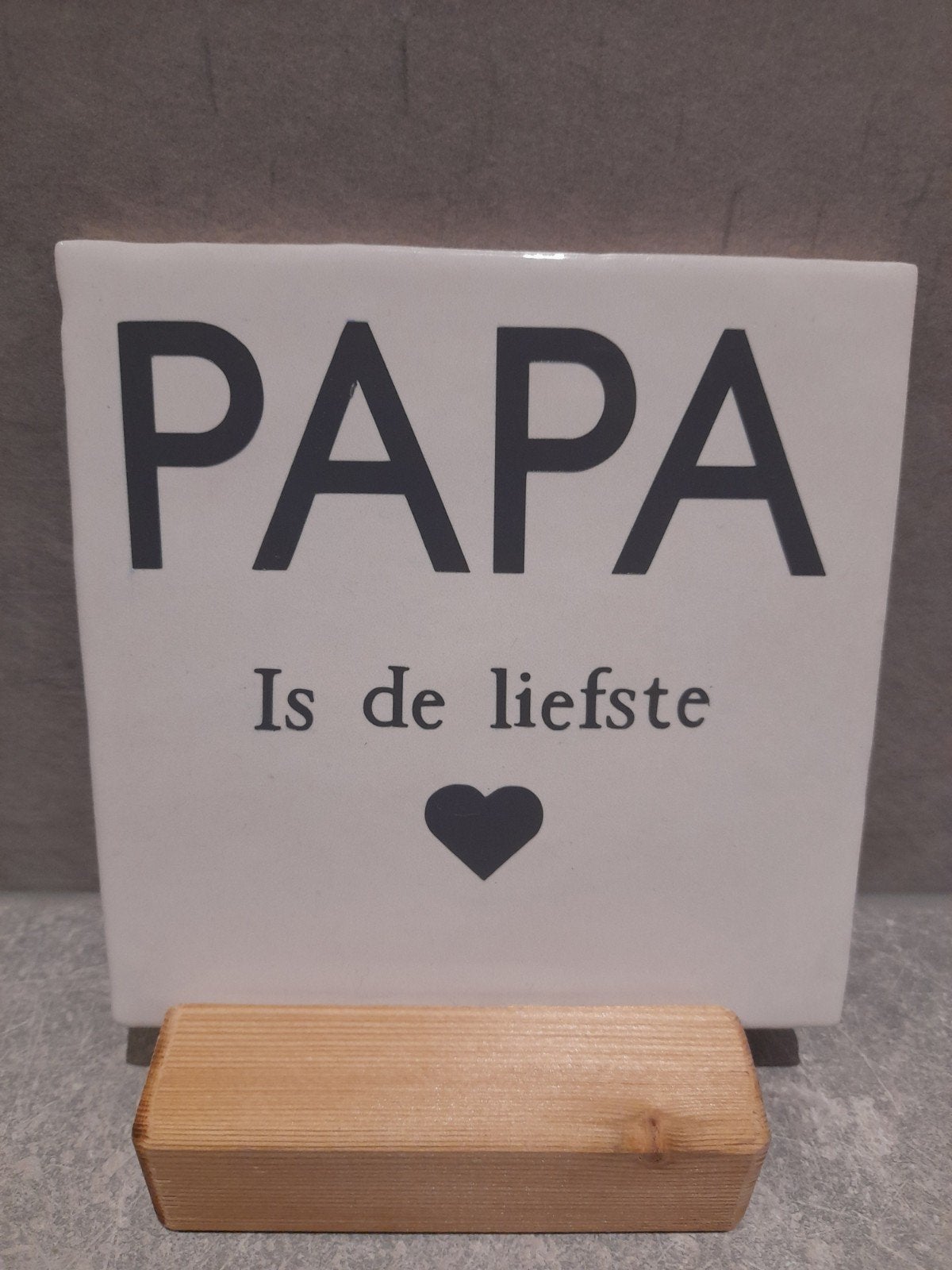 Tegeltje Vaderdag - Papa is de liefste - 13x13cm, Ophalen of Verzenden, Nieuw