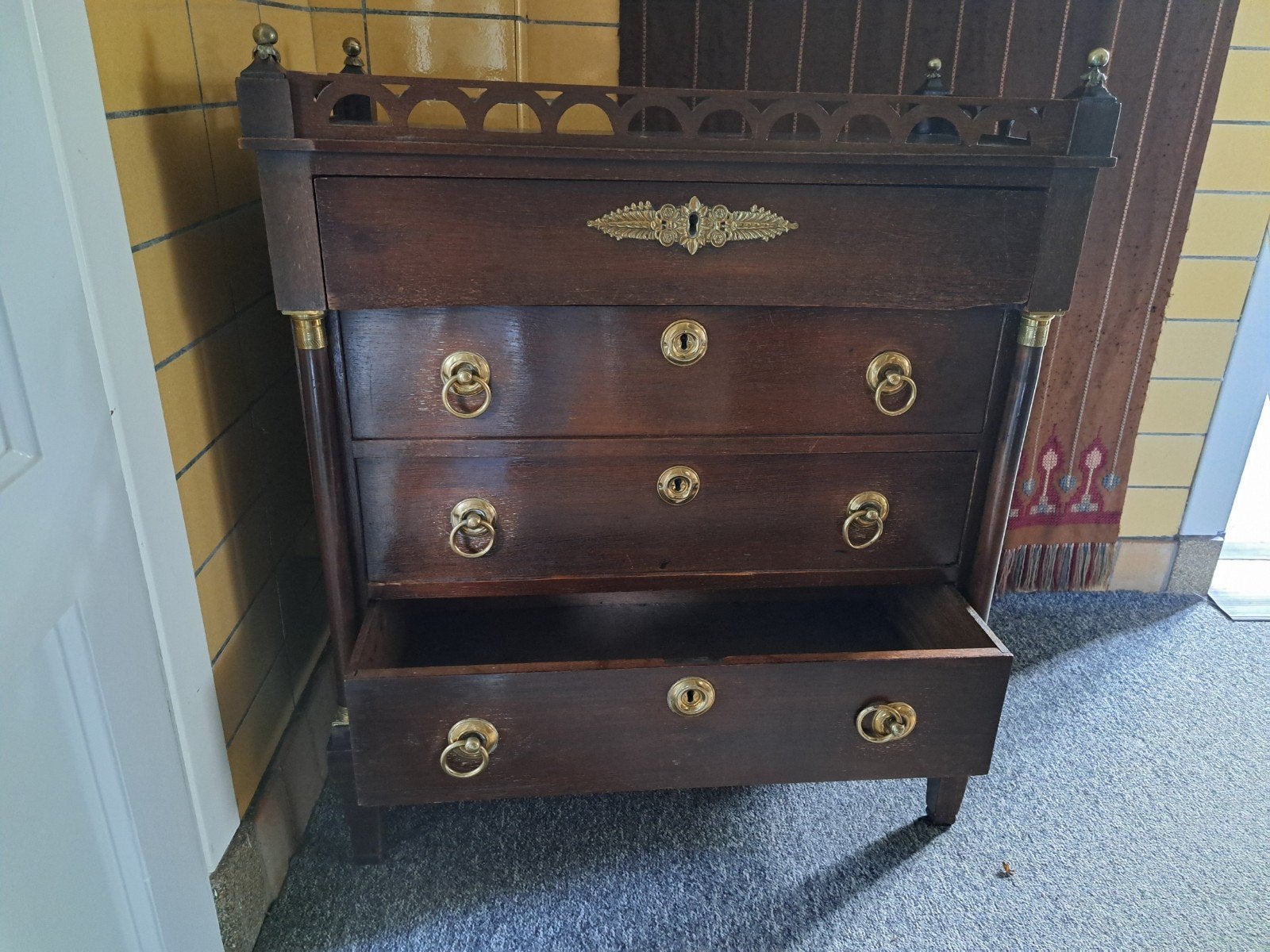 Antieke Commode met Lade - Klassiek Design, Antiek en Kunst, Ophalen