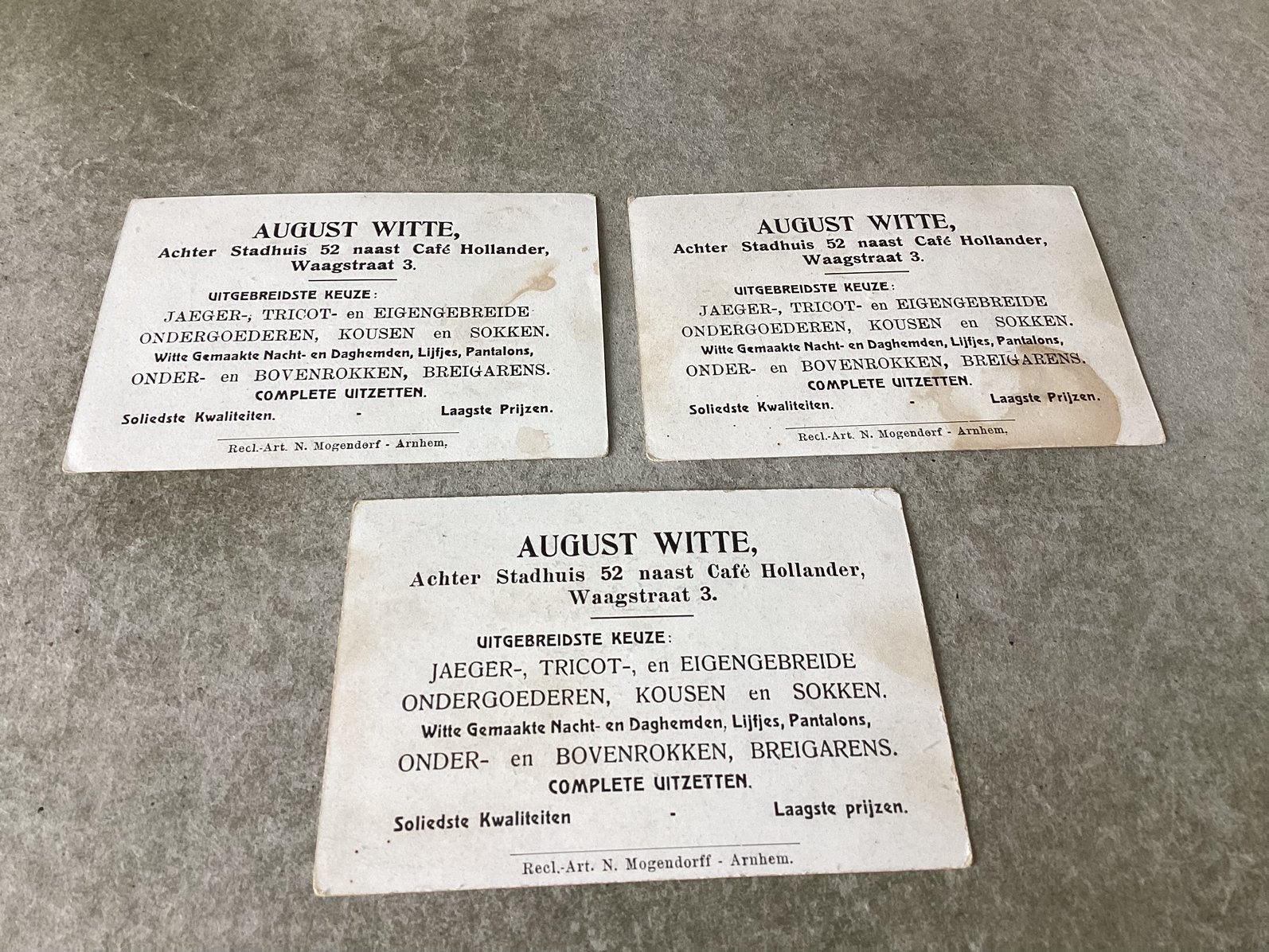 Groningen.   August Witte winkel eigengebreide Ondergoederen, Ophalen of Verzenden, Groningen