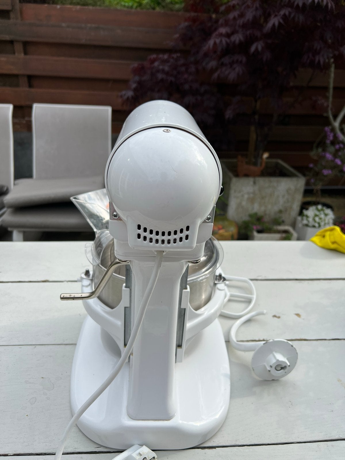 KitchenAid Heavy Duty Mixer - Wit (Model 5KPM5), Witgoed en Apparatuur, Keukenmixers, Ophalen, 4 liter of meer, 3 snelheden of meer