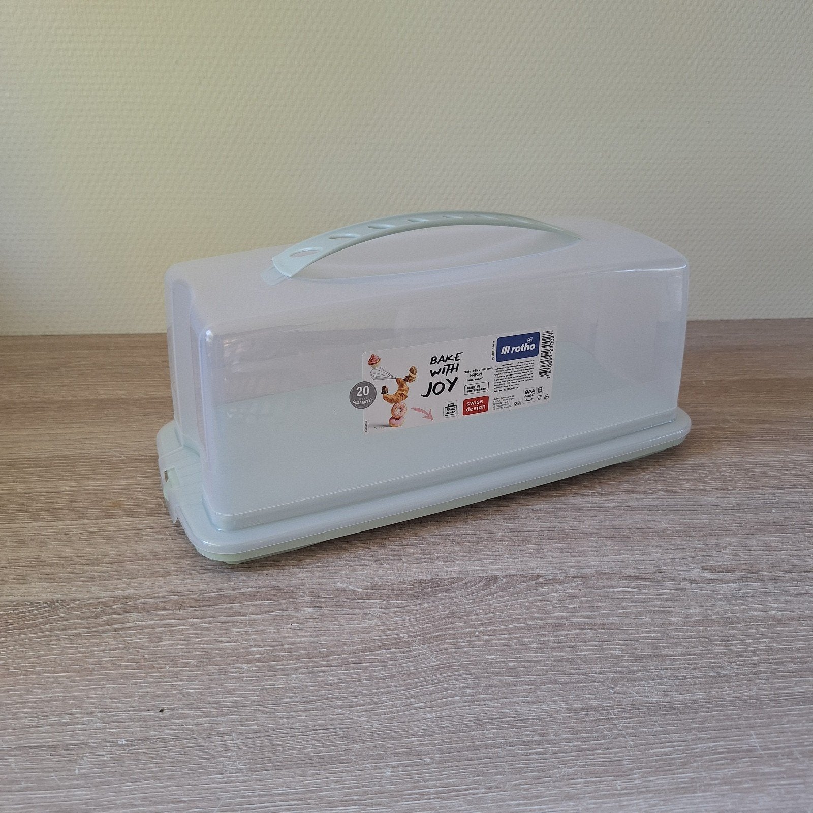Cake container cake bewaardoos cake doos 36x16,5x16,5 cm., Overige typen, Ophalen of Verzenden, Zo goed als nieuw, Kunststof