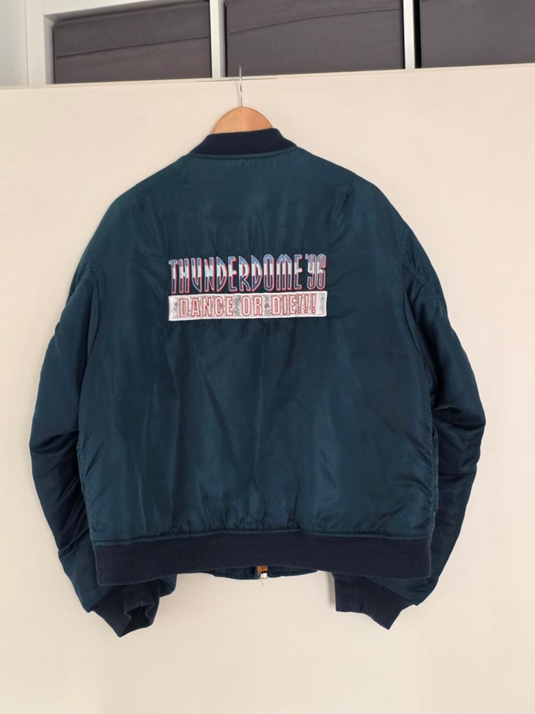 Thunderdome 1996 DANCE OR DIE bomerjacket XL, Blauw, Thunderdome, Maat 56/58 (XL), Ophalen of Verzenden