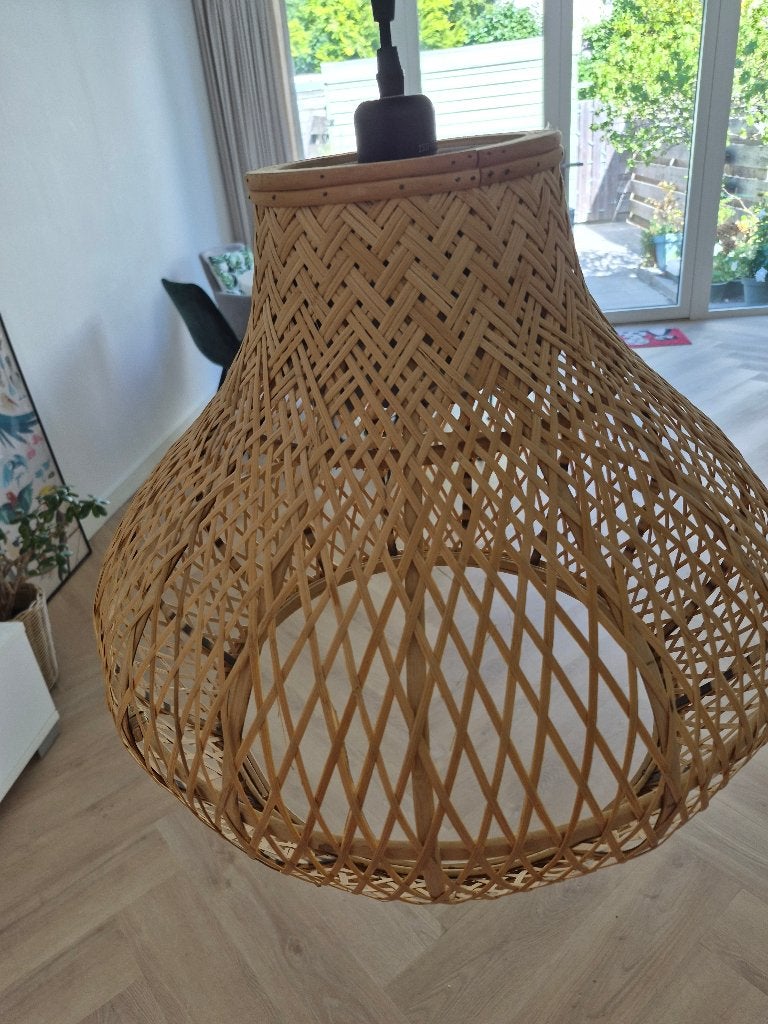 Hanglamp Brisa Kwantum, Ophalen, Natuurlijk materiaal, E27 (groot), Zo goed als nieuw