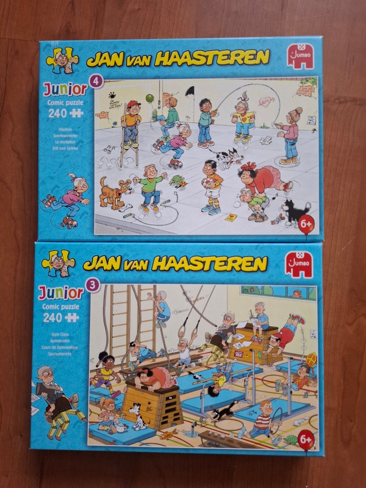 2x Jan van Haasteren Junior Puzzels 240 stukjes, Ophalen, Minder dan 500 stukjes, Gebruikt, Legpuzzel