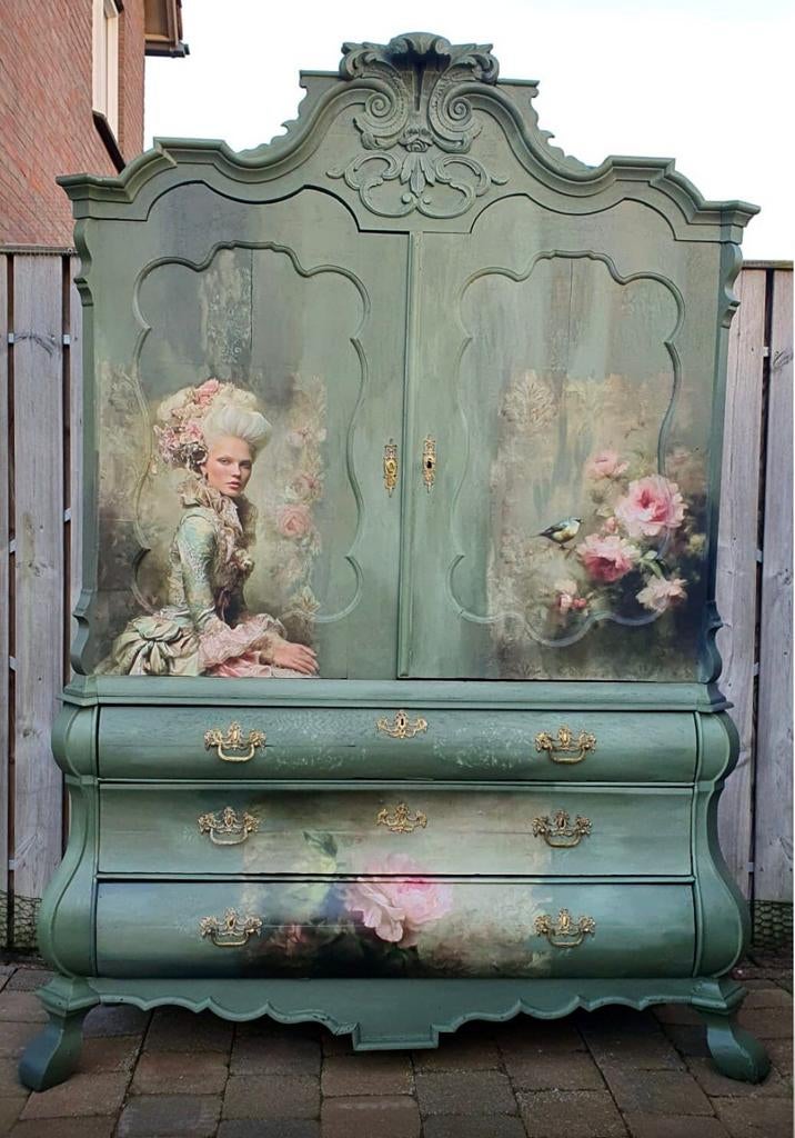 !!!!!AANBIEDING!!!!!

Prachtige Gerestylde  Kabinet kast, Ophalen
