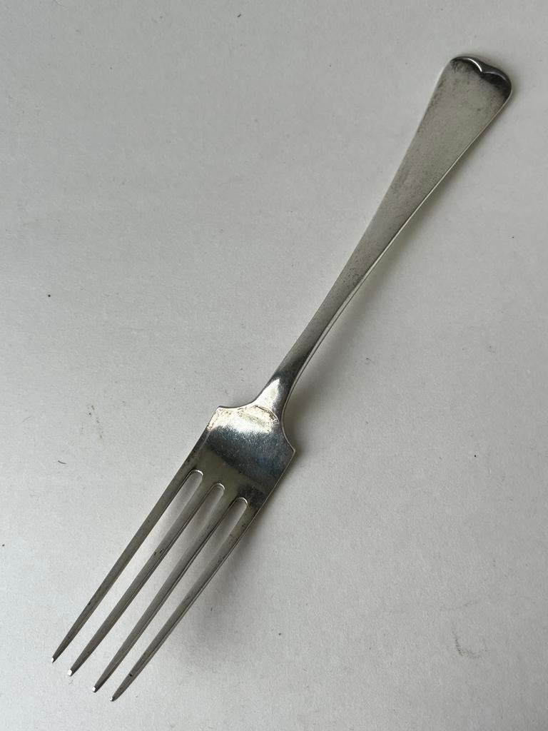 Zilveren vork, Antiek en Kunst, Ophalen of Verzenden, Zilver