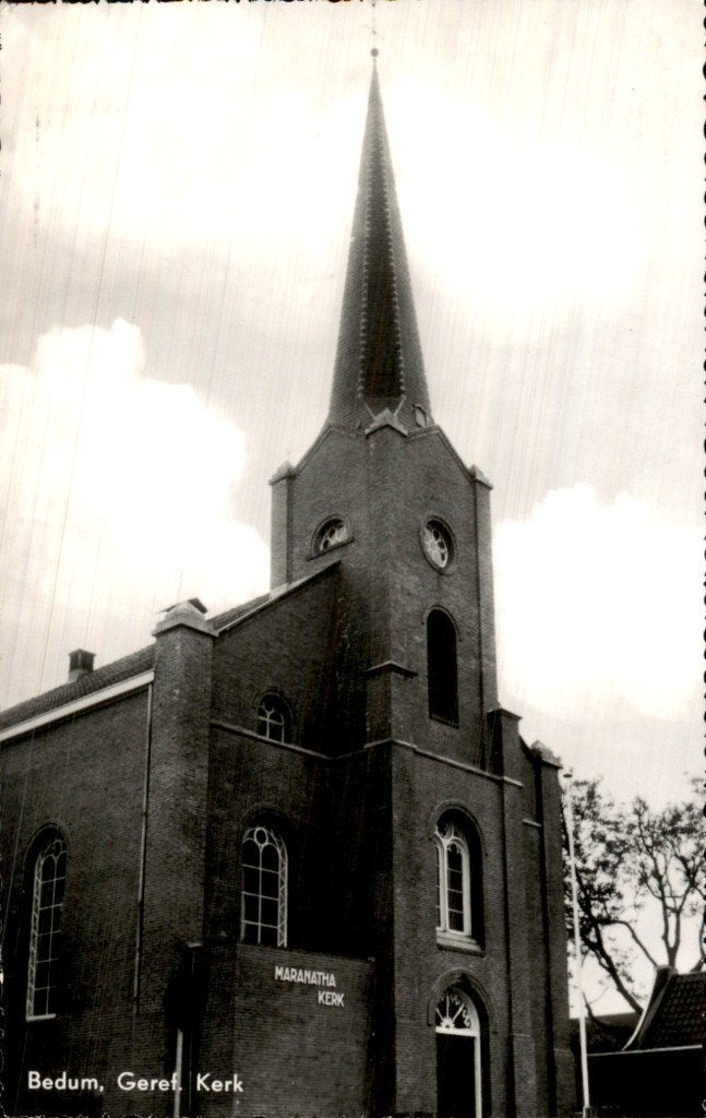 Bedum - Kerk - Maranatha, Ophalen of Verzenden, 1940 tot 1960, Ongelopen, Groningen