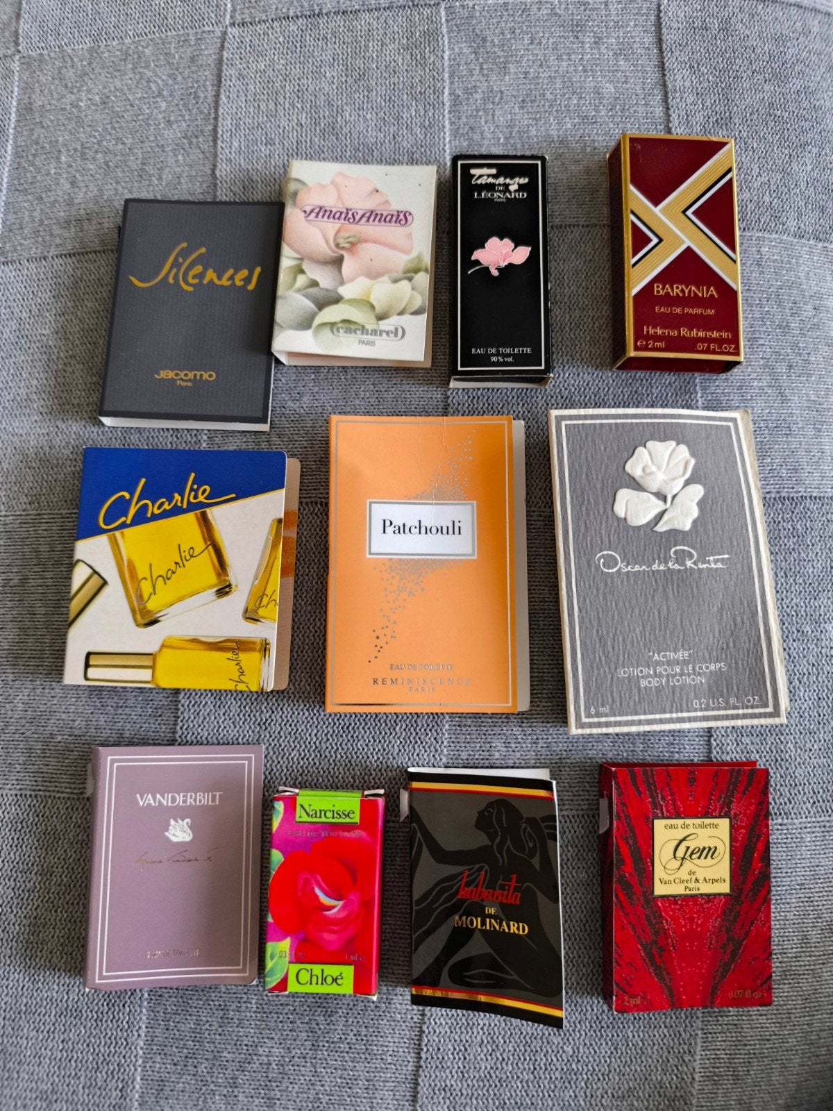 Vintage parfum samples collectie - 11 stuks, Verzenden