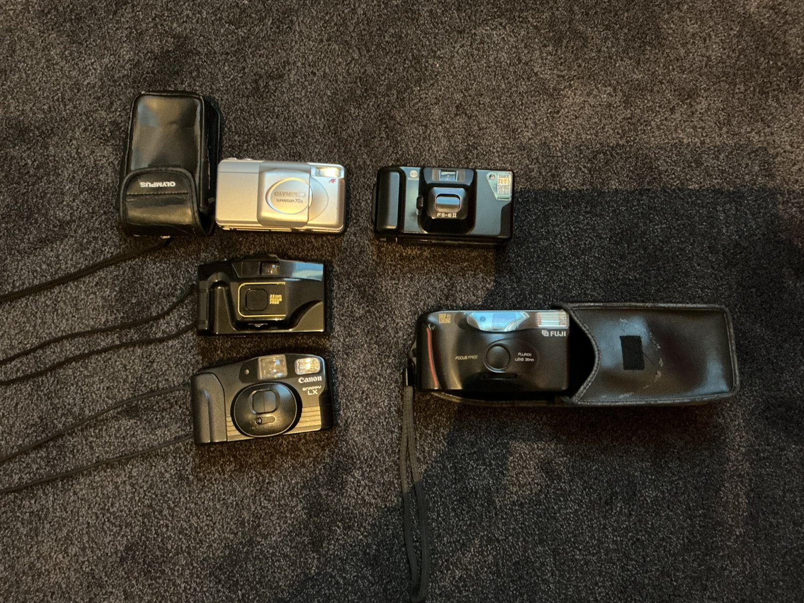 Fotocamera cannon, fuij, minolta, Olympus, Ophalen, Gebruikt