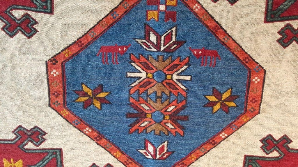 Perzische tapijten Soumak kelim 302x203/kleed/Oosterse/Loper, Www.simatapijten.nl, 150 tot 200 cm, Ophalen of Verzenden, Info@simatapijten.nl