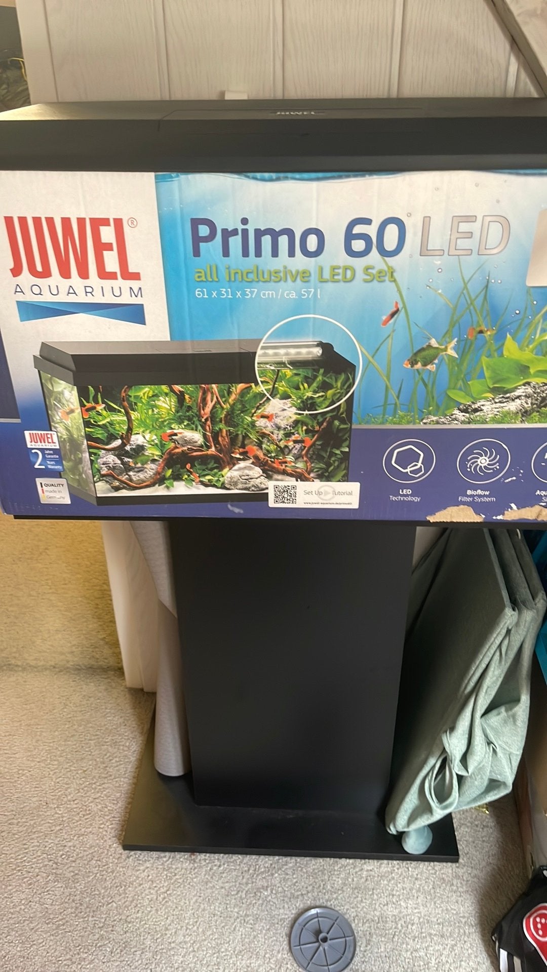 Aquarium met standaard nieuw in doos, Dieren en Toebehoren, Ophalen, Zo goed als nieuw