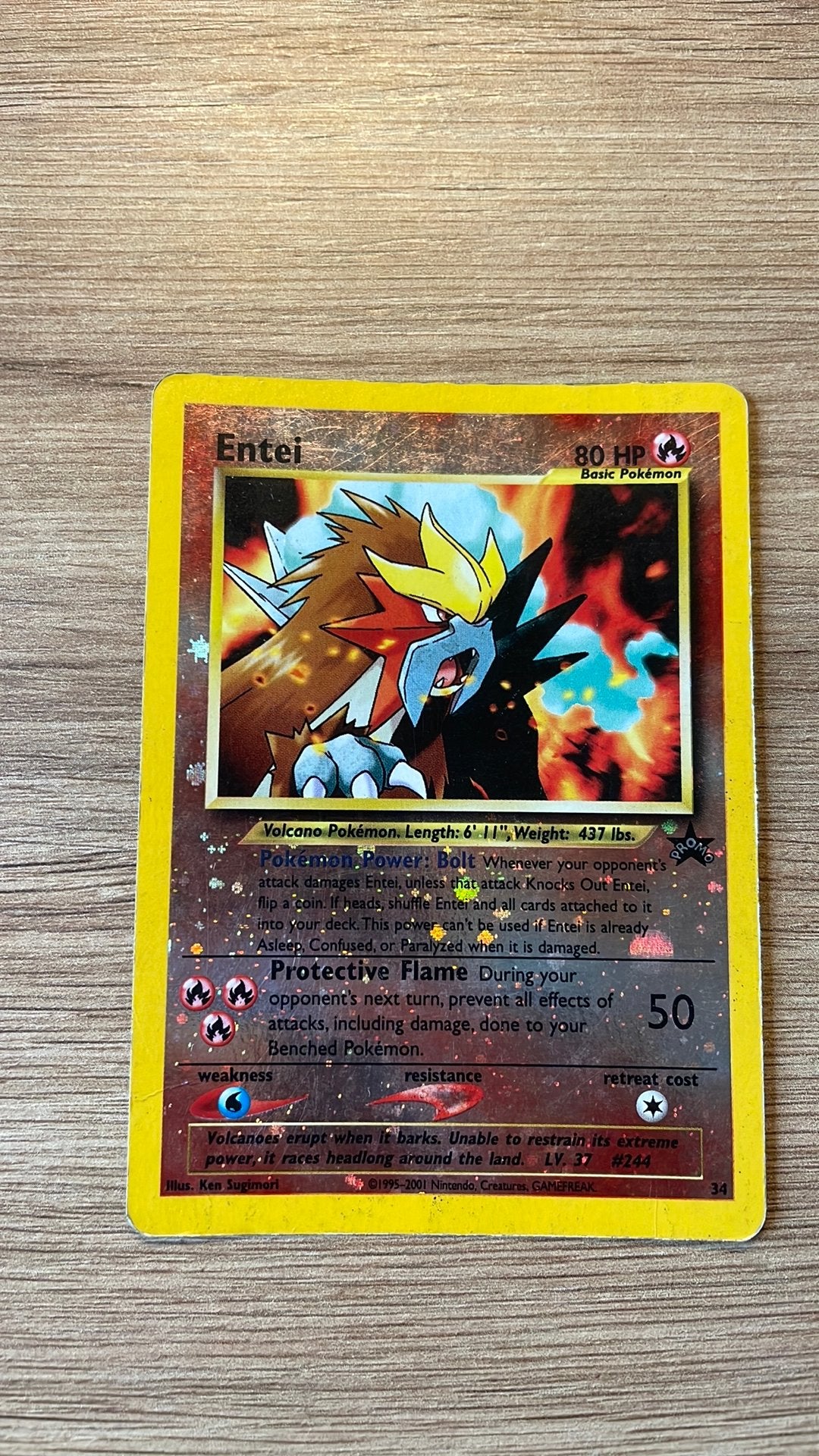 Pokémon Entei 34 | Wizards Black Star Promo, Ophalen of Verzenden, Zo goed als nieuw