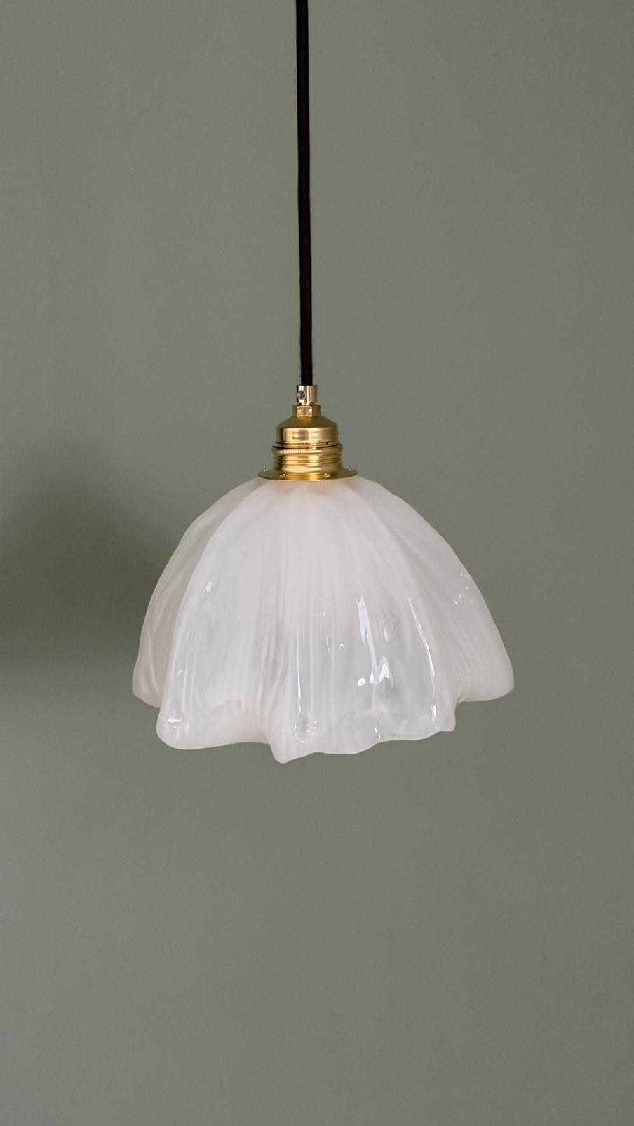 Vintage lamp hanglamp pendellamp uniek antiek, Huis en Inrichting, Gebruikt, NB, Antiek, art deco, art nouveau, Frans, Glas