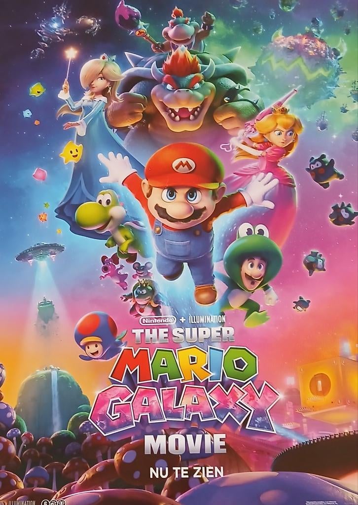 Super mario galaxys poster, Ophalen of Verzenden, Nieuw, A1 t/m A3, Film en Tv