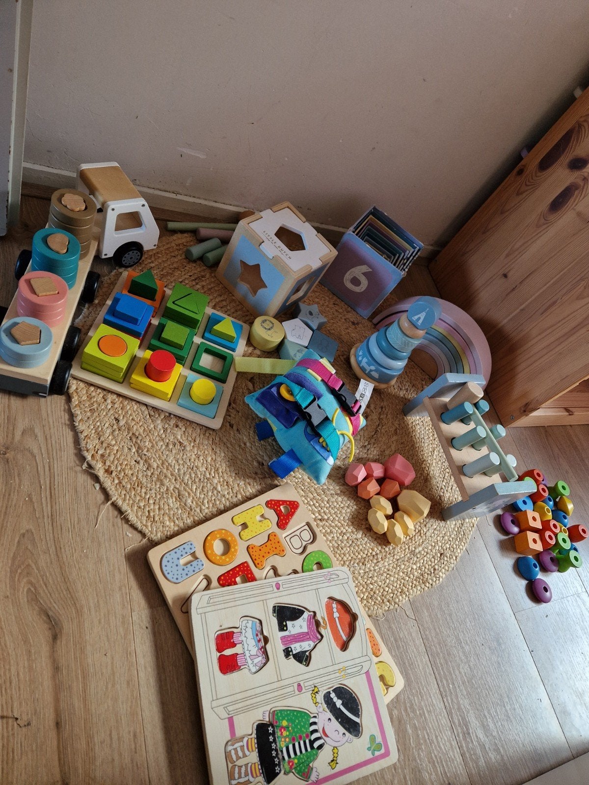 Grote partij houten speelgoed Little Dutch, Kids Concept, Ophalen of Verzenden, Gebruikt, Overige typen