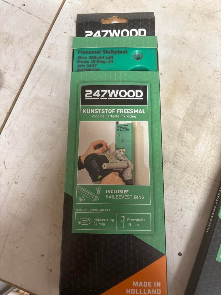 247WOOD Freesmal Sluitplaat - Nieuw! 2 stuks links en rechts, Doe-het-zelf en Verbouw, Gereedschap | Freesmachines, Ophalen, Nieuw