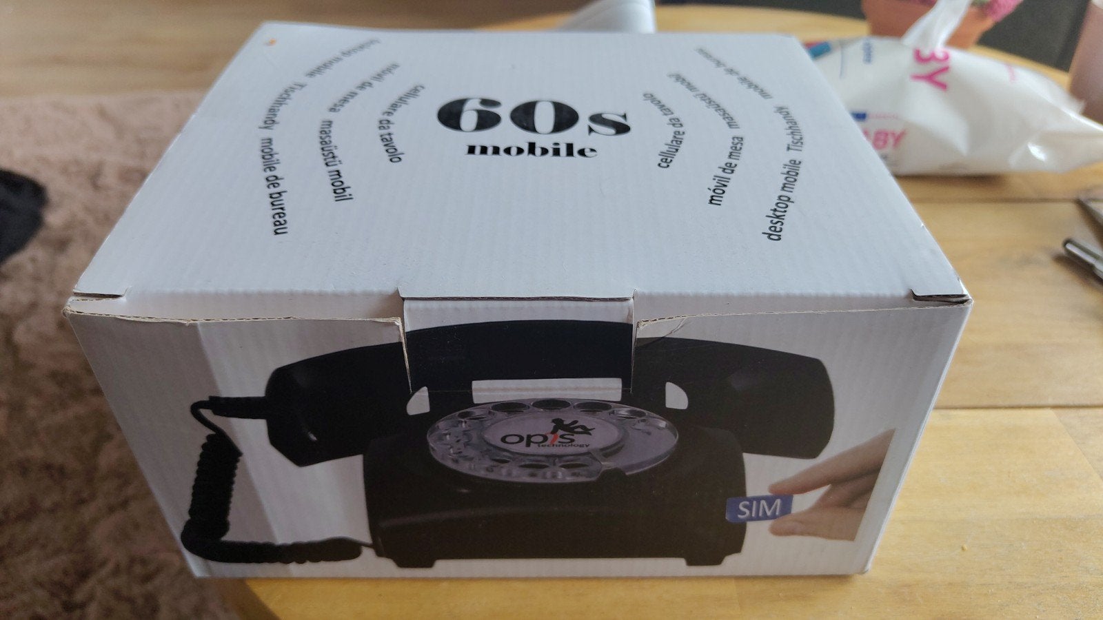 Retro 60s GSM Telefoon - Wit met Draaischijf, Ophalen of Verzenden, Zo goed als nieuw, 1 handset