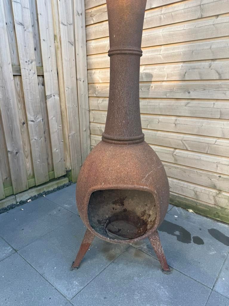 Gietijzeren tuinhaard, Ophalen, Gebruikt