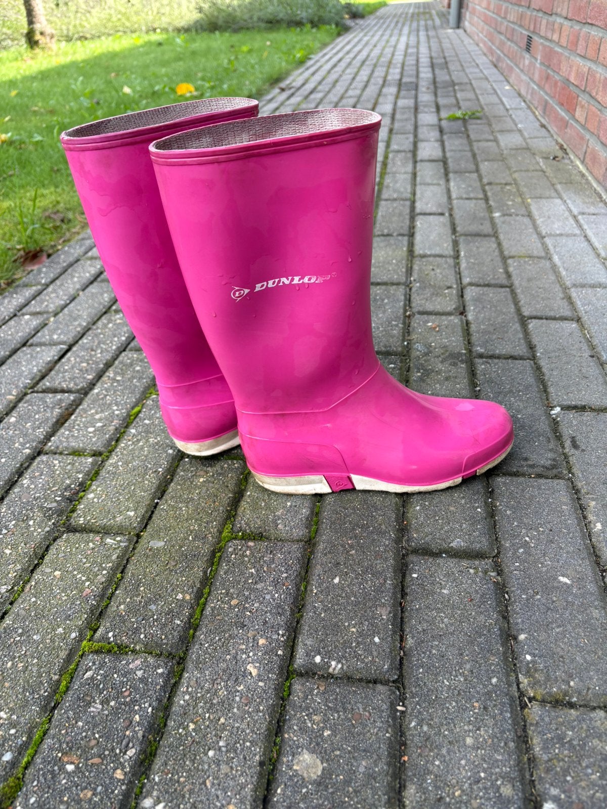 Roze dunlop laarzen maat 35, Ophalen of Verzenden, Zo goed als nieuw, Meisje, Laarzen