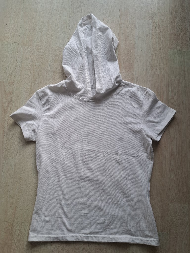 Nieuw Dames hoody m korte mouw  mt 38, kat/lycra, wit €2.00, Ophalen of Verzenden, Nieuw, Maat 38/40 (M), Wit