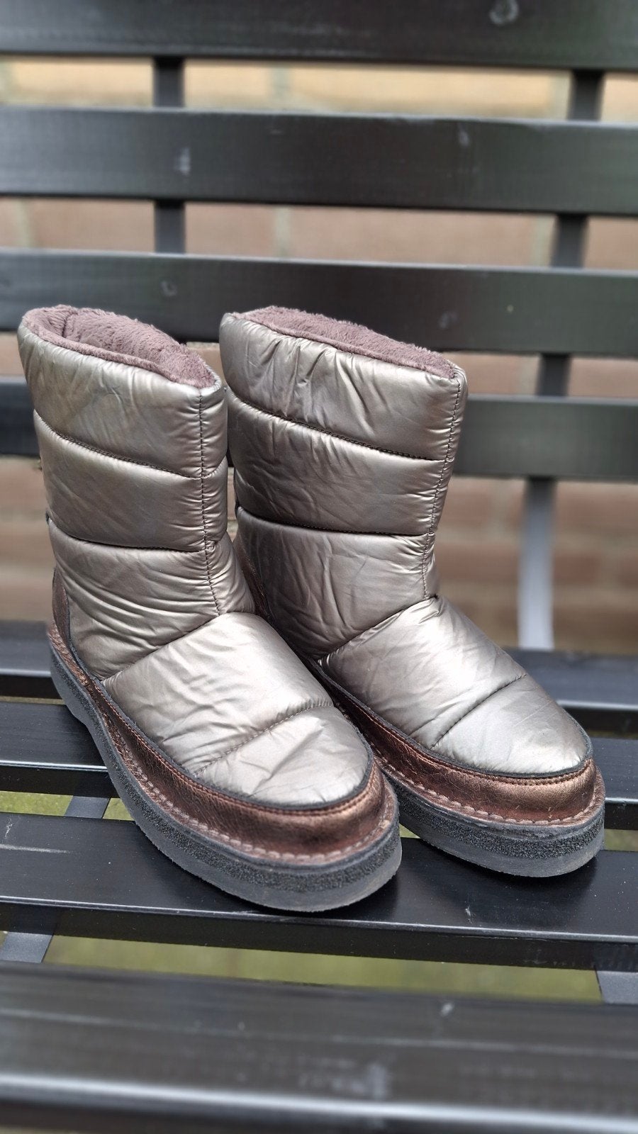 Shabbies winterlaarzen maat 38, metallic bruin, gevoerd, Shabbies, Bruin, Lage of Enkellaarzen, Ophalen of Verzenden