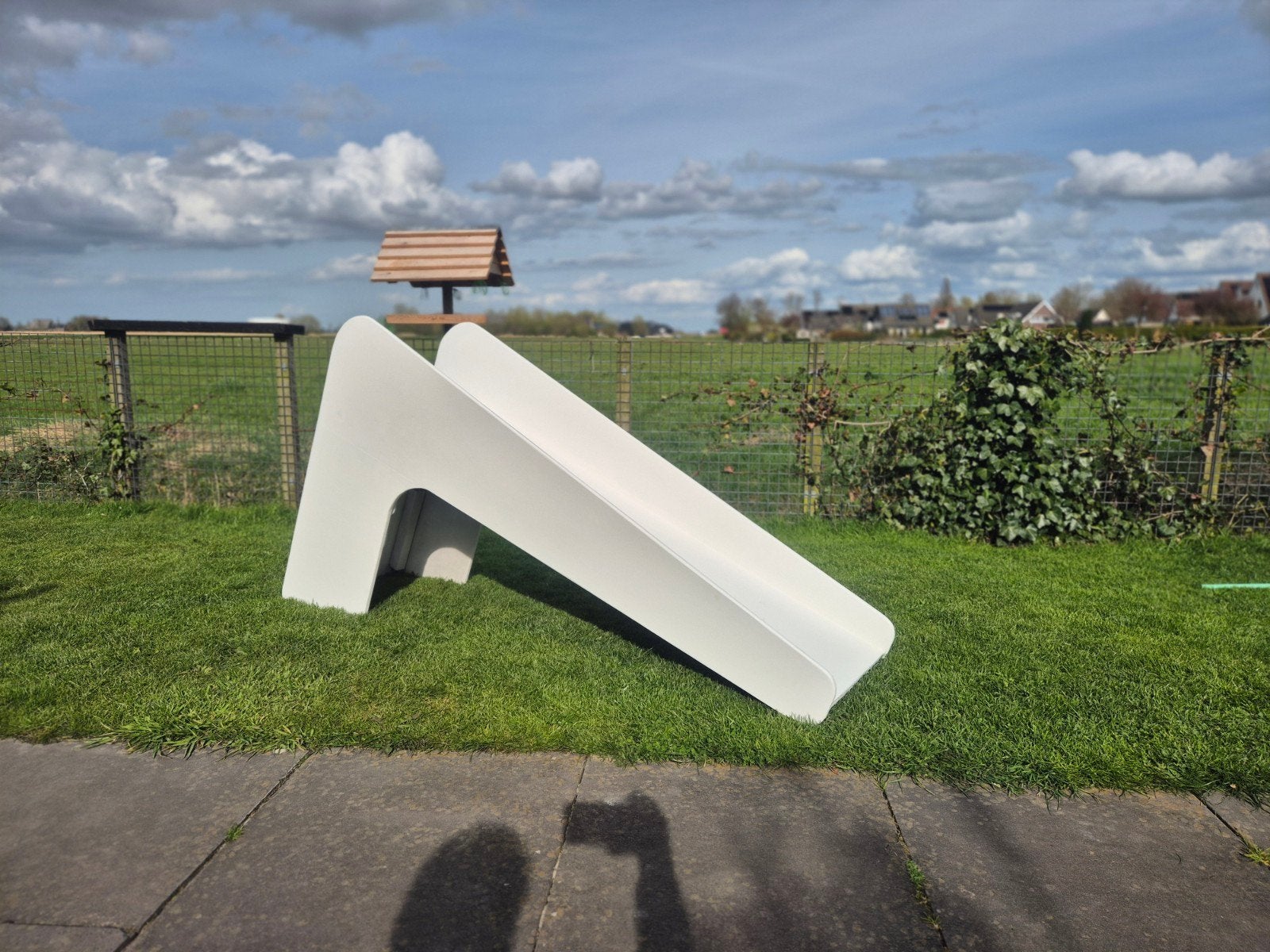 Glijbaan hout wit, Kinderen en Baby's, Speelgoed | Houten speelgoed, Ophalen, Gebruikt, Overige typen