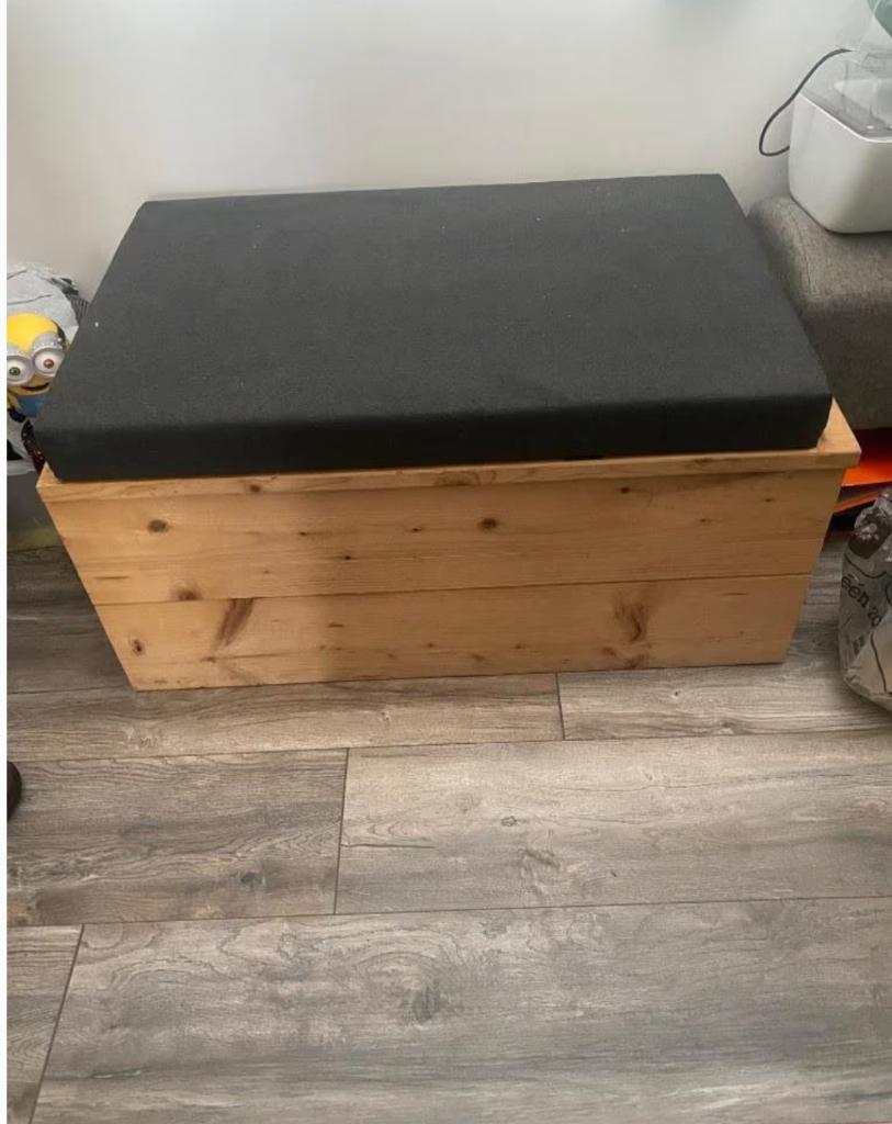 Speelgoed kist met kussen, Ophalen of Verzenden, 50 tot 100 cm, Minder dan 50 cm, Minder dan 50 cm