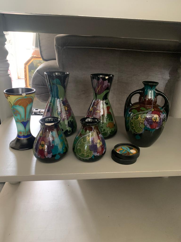 7 stuks Plateel vazen en schaaltjes - Amphora Holland, Ophalen of Verzenden