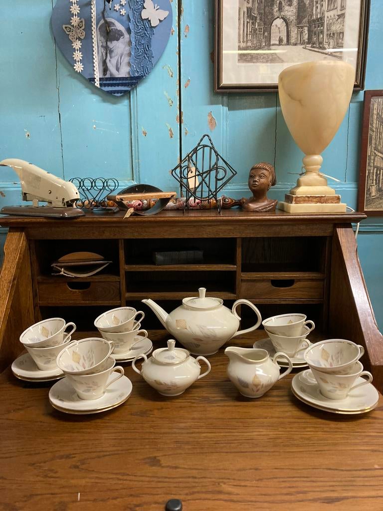 Brocante CoPo Florida Theeservies - 13-delig, Ophalen of Verzenden