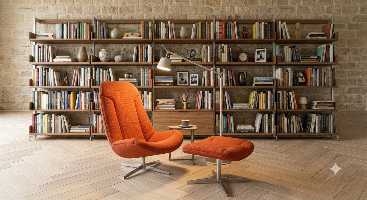 Gelderland 7405 | Draaifauteuil met poef | Kvadrat burnt ora, Info@andriesign.nl, Modern design refurbished design, 75 tot 100 cm