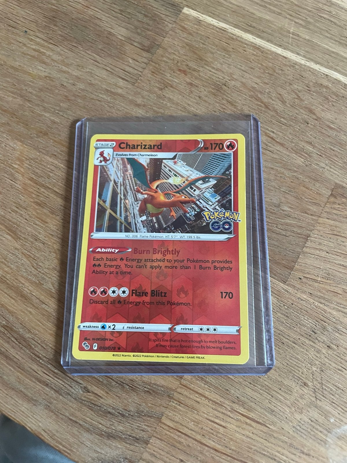 Charizard reverse holo 010/078, Ophalen of Verzenden, Nieuw, Losse kaart, Foil