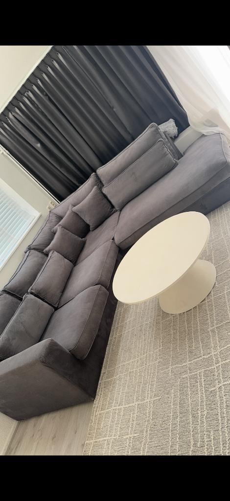 Ronde beige salontafel 90cm, Ophalen, Gebruikt, 50 tot 100 cm, Rond