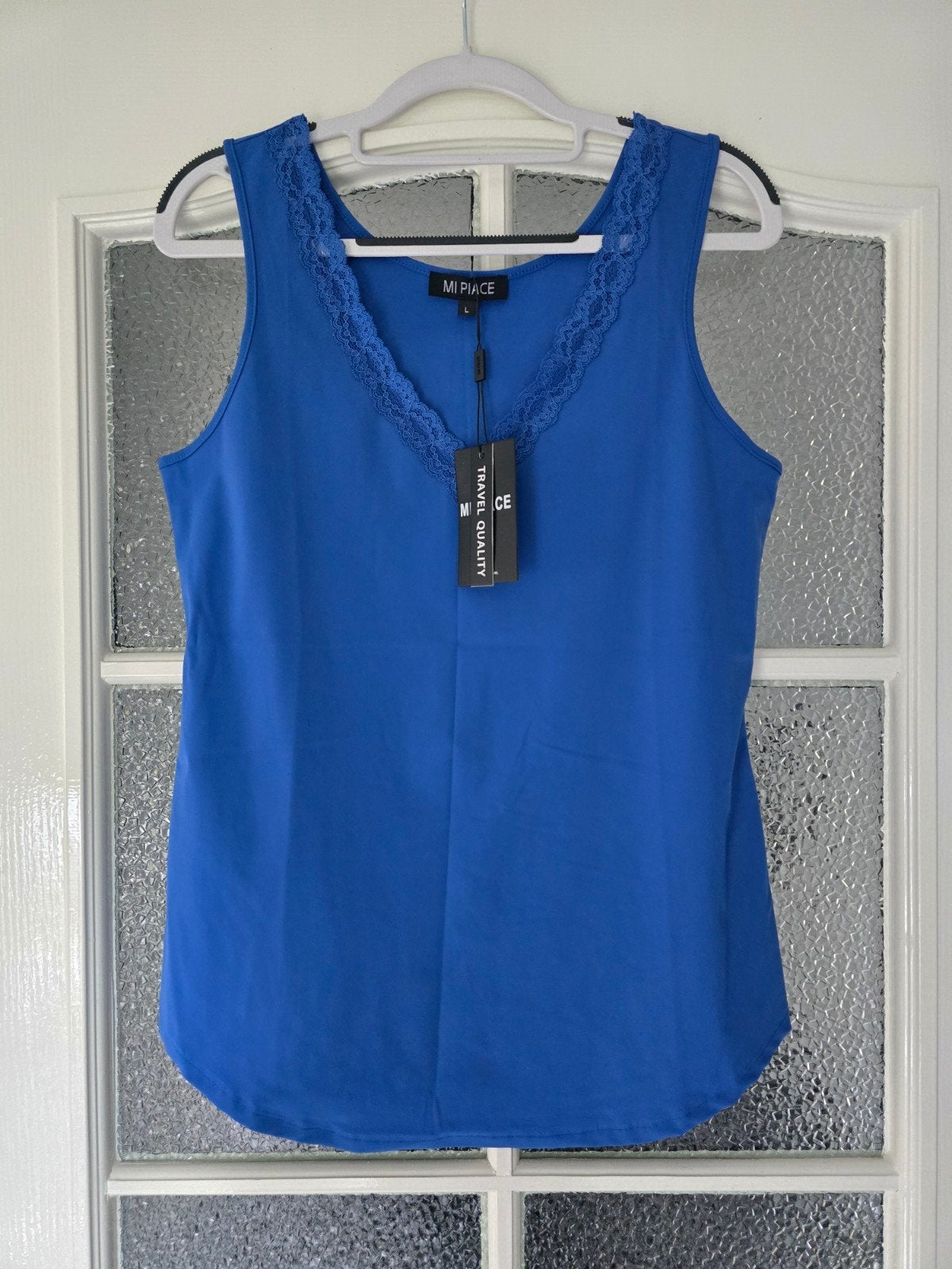 nieuw mi piace L met kant royal blue, Kleding | Dames, Ophalen of Verzenden, Nieuw, Blauw, Korte mouw