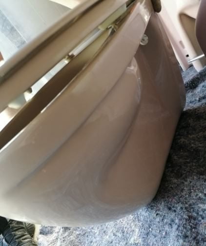vintage hangtoilet wc Villeroy Boch 70er Pergamon, Ophalen, Zo goed als nieuw, Steen, Toilet