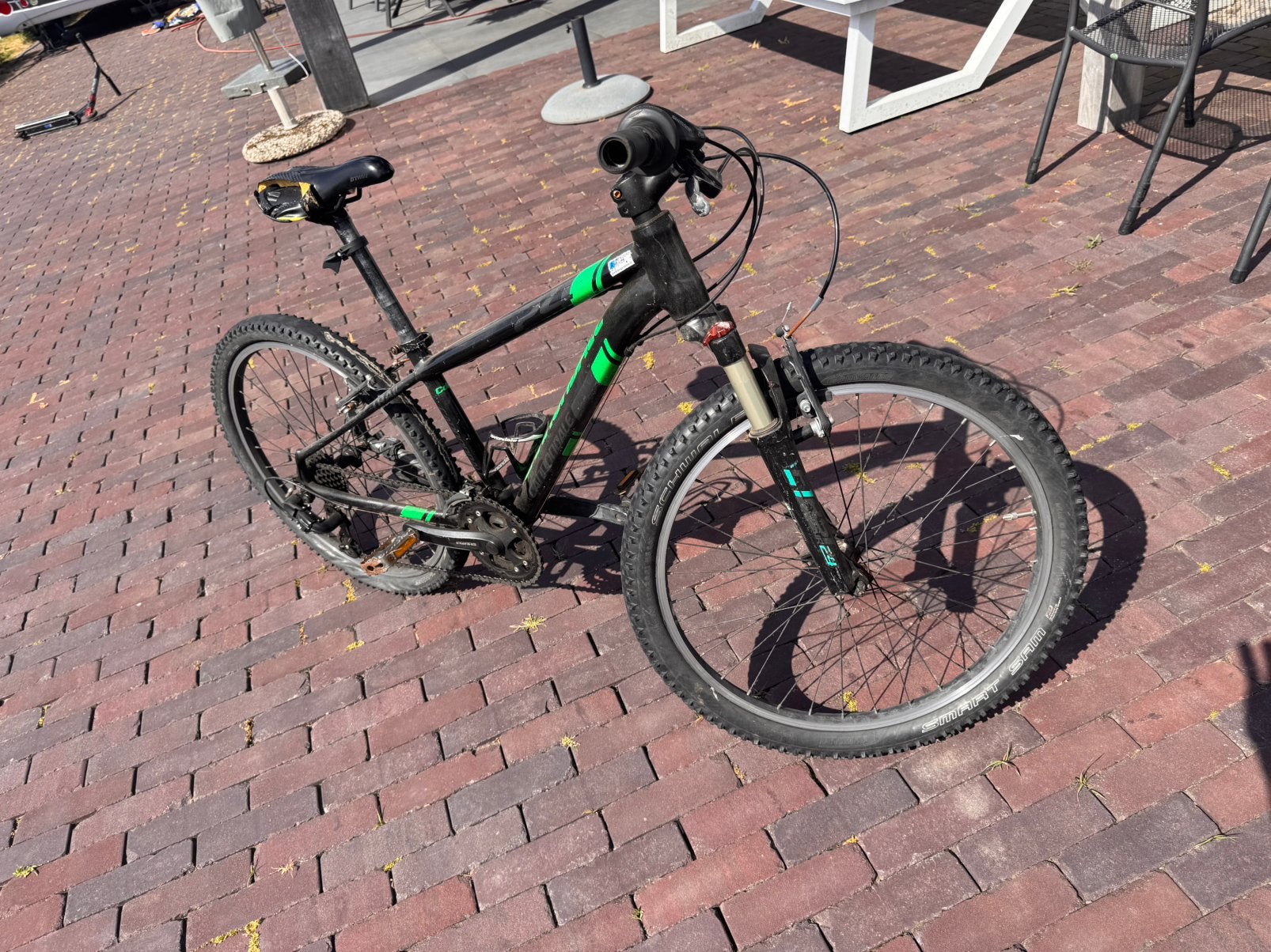 Cannondale Mountainbike - Zwart/Groen, Gebruikt, Hardtail, Heren, 49 tot 53 cm