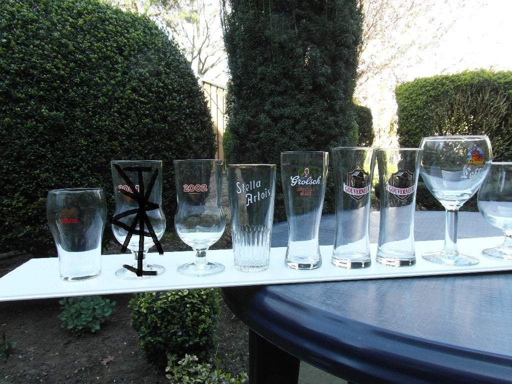 diverse soorten bierglazen, Ophalen of Verzenden, Zo goed als nieuw, Glas of Glazen, Overige merken