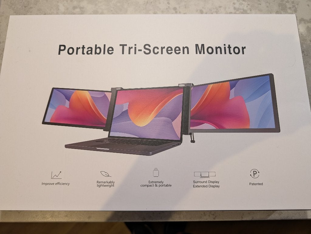 Draagbaar tri-screen voor laptop, IPS, HDMI, Nieuw, Full HD