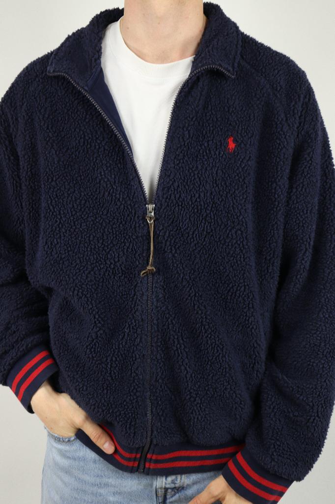 Ralph Lauren harrington fleece teddy jas jack Marineblauw L, -, -, Ralph Lauren, Ophalen of Verzenden