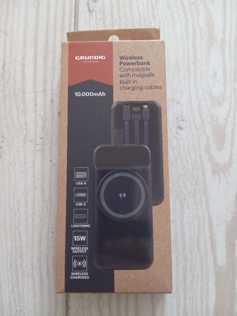 Grundig Draadloze Powerbank 10.000mAh, Ophalen of Verzenden, Nieuw, Grundig