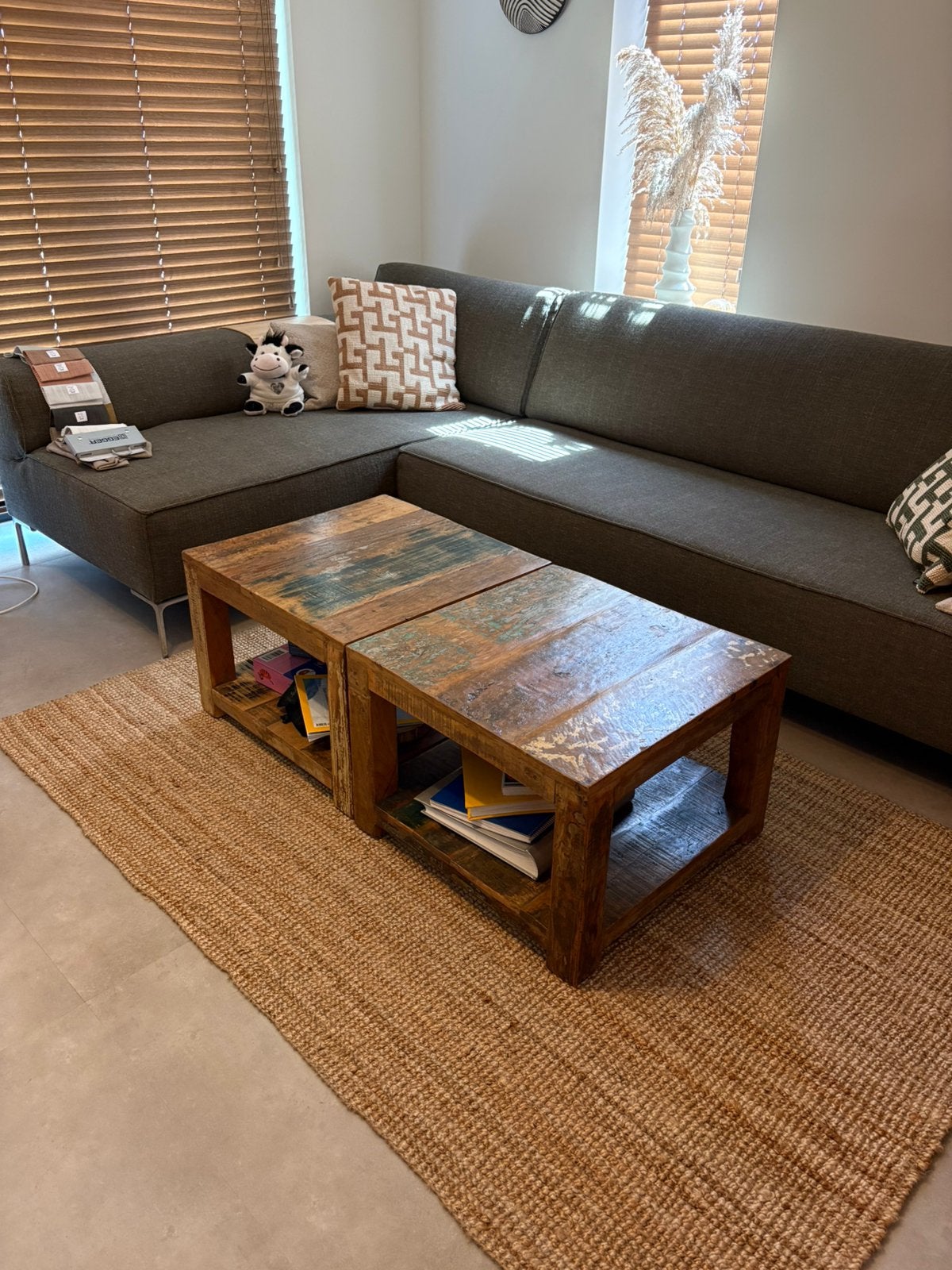 Twee salon/bijzettafeltjes, Ophalen, Zo goed als nieuw, Vierkant, 50 tot 100 cm