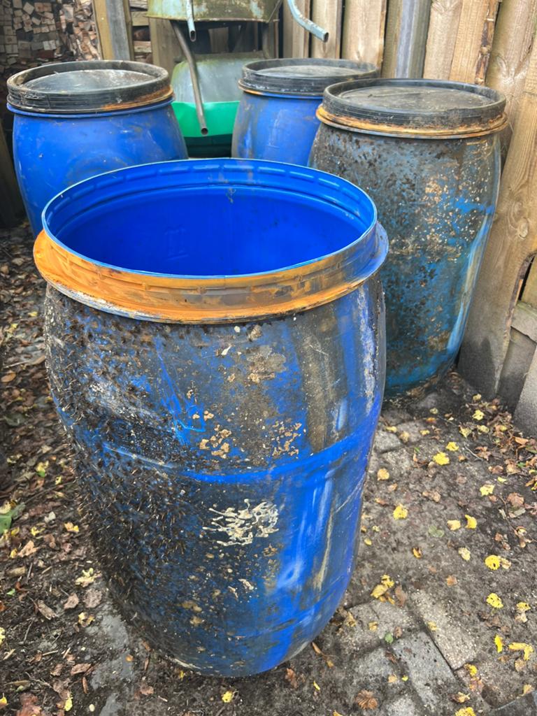 Plastic vaten, 75 tot 150 liter, Ophalen, Gebruikt