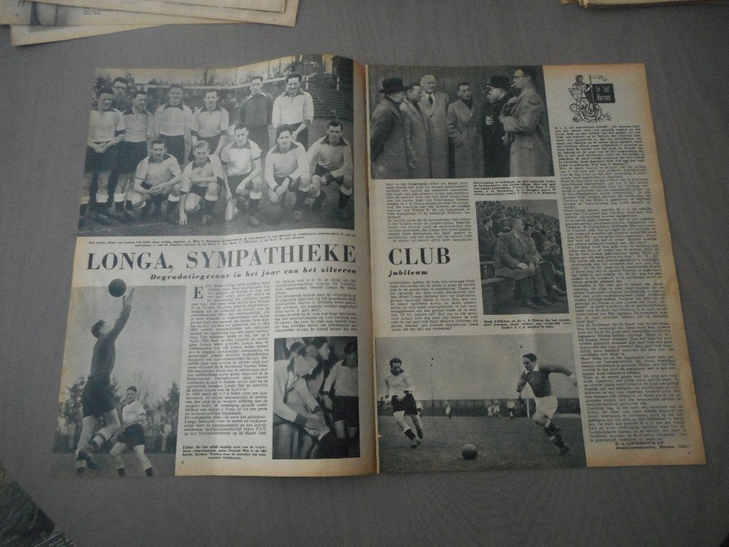 Voetbal. Tilburg. Longa. Sympathieke club. 1952., Verzamelen, Ophalen of Verzenden, 1940 tot 1960, Nederland, Knipsel(s)
