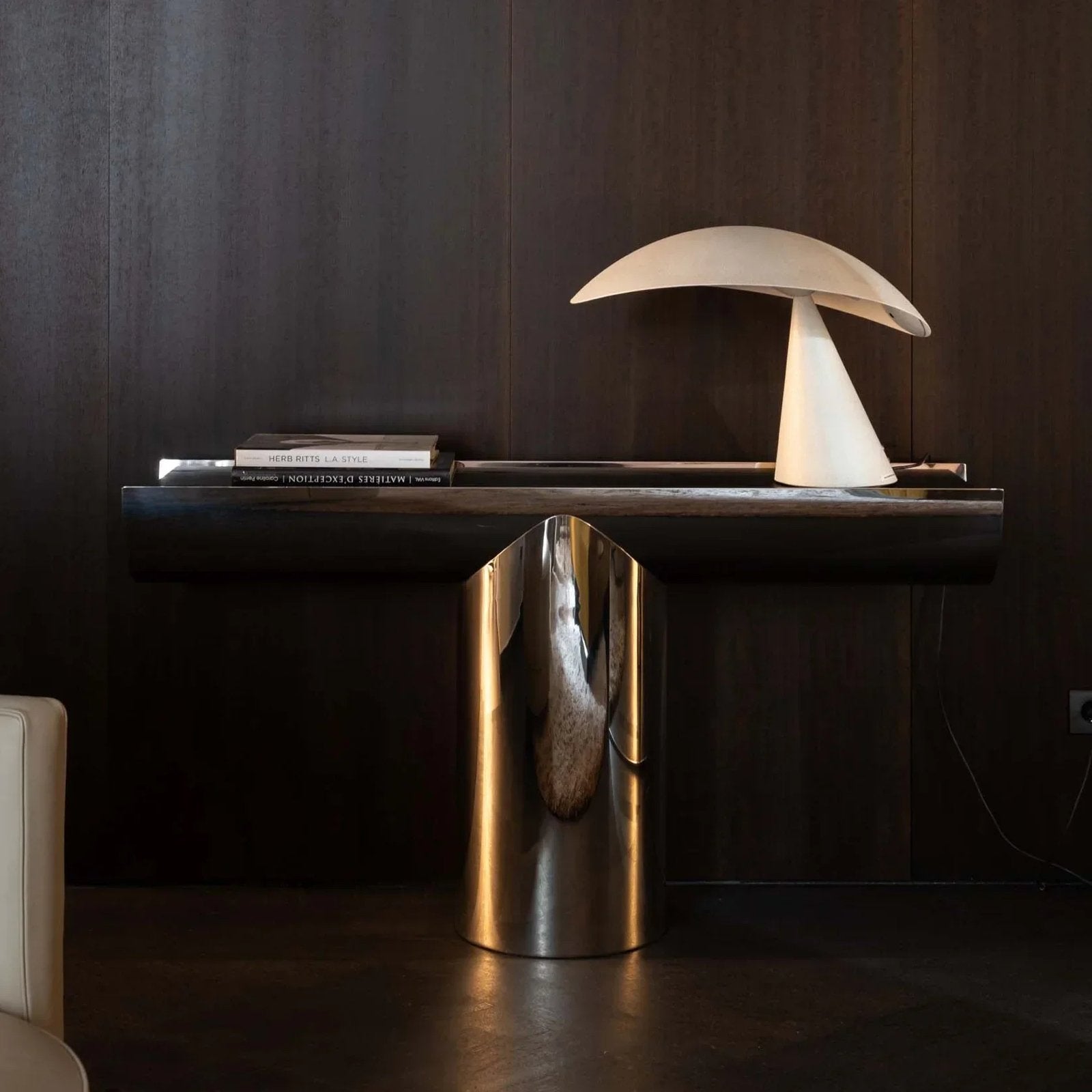 Minotti Pilotis Console 140cm polished rvs listprice 13,5 K, Huis en Inrichting, 9723 VA, Minotti, Nieuw, Ophalen of Verzenden