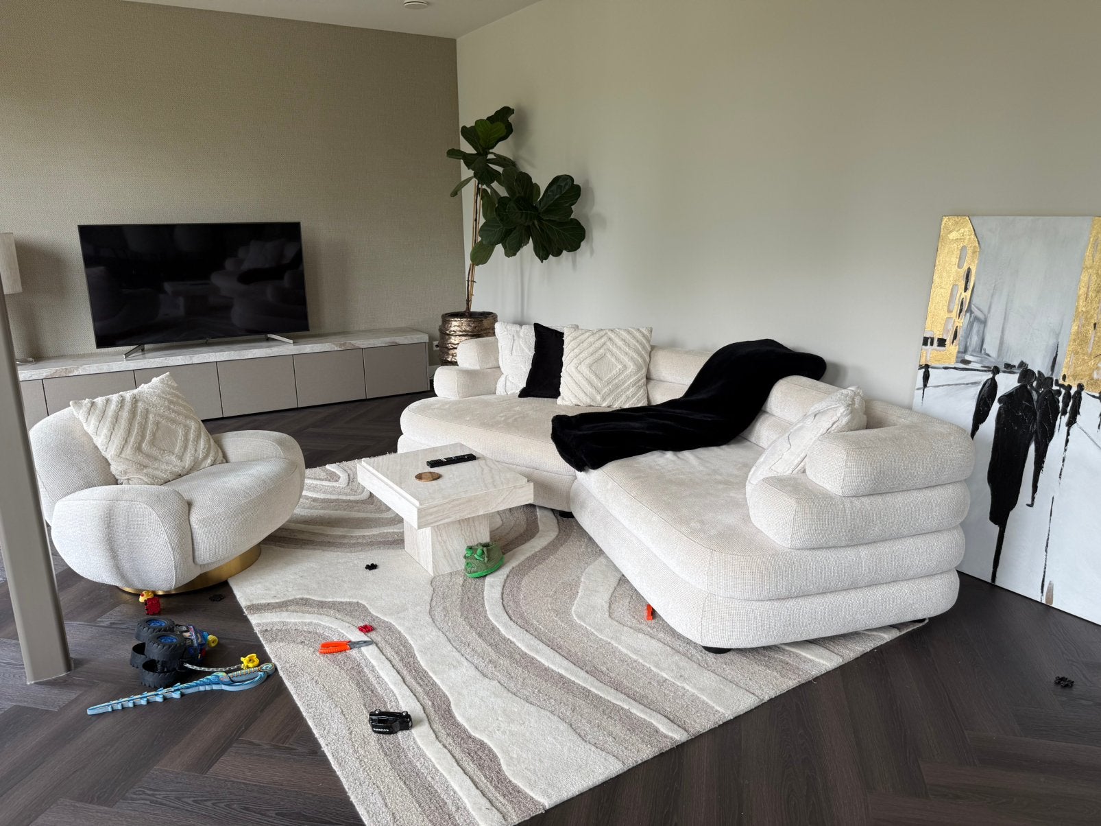 Eichholtz Bank Malaga L Off White [Nieuwprijs €6000], Ophalen, Zo goed als nieuw, Stof