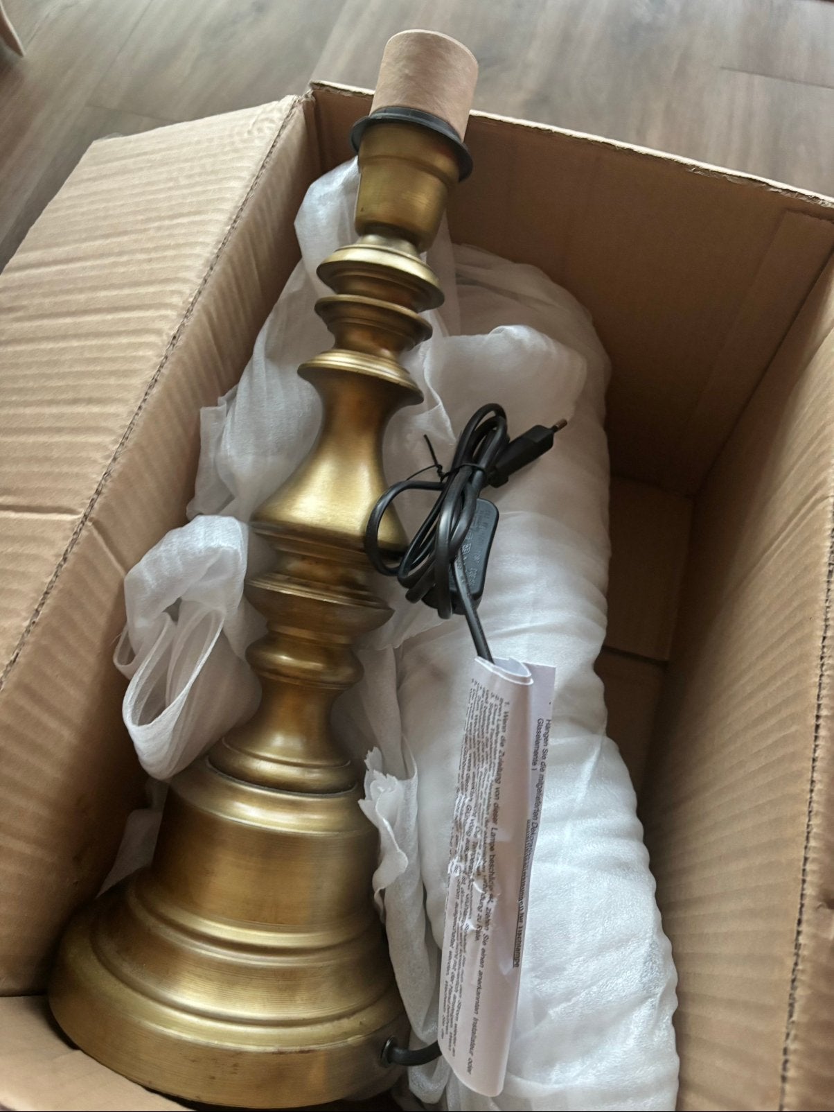 Lampenvoeten metaal 41cm NIEUW, Huis en Inrichting, Lampen | Tafellampen, 41 cm, Met schakelaar, Vintage, Nieuw