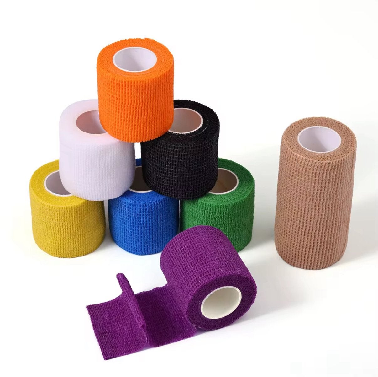 3 rollen Cohesive sporttape, zelfklevend, paardentape, Blauw, Overige typen, Nieuw, Ophalen of Verzenden