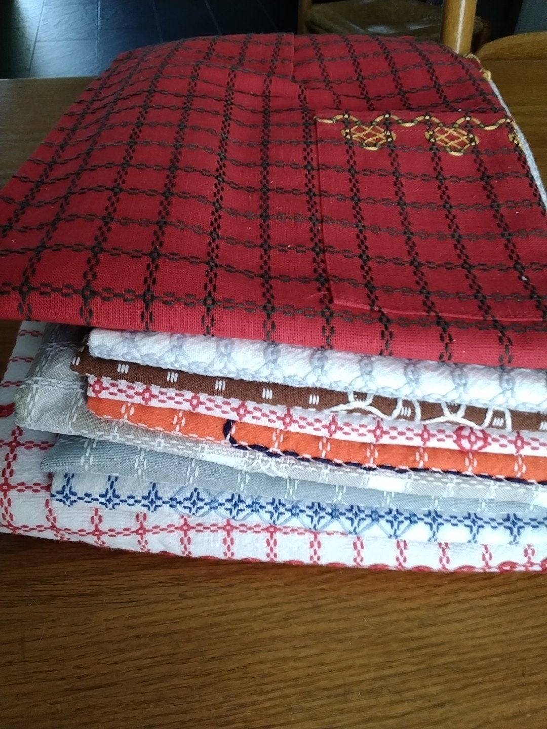 Beierskatoen tafelkleed/kleedjes/schortje, Huis en Inrichting, Keuken | Textiel, Ophalen of Verzenden, Nieuw, Wit, Tafelkleed of Tafelzeil