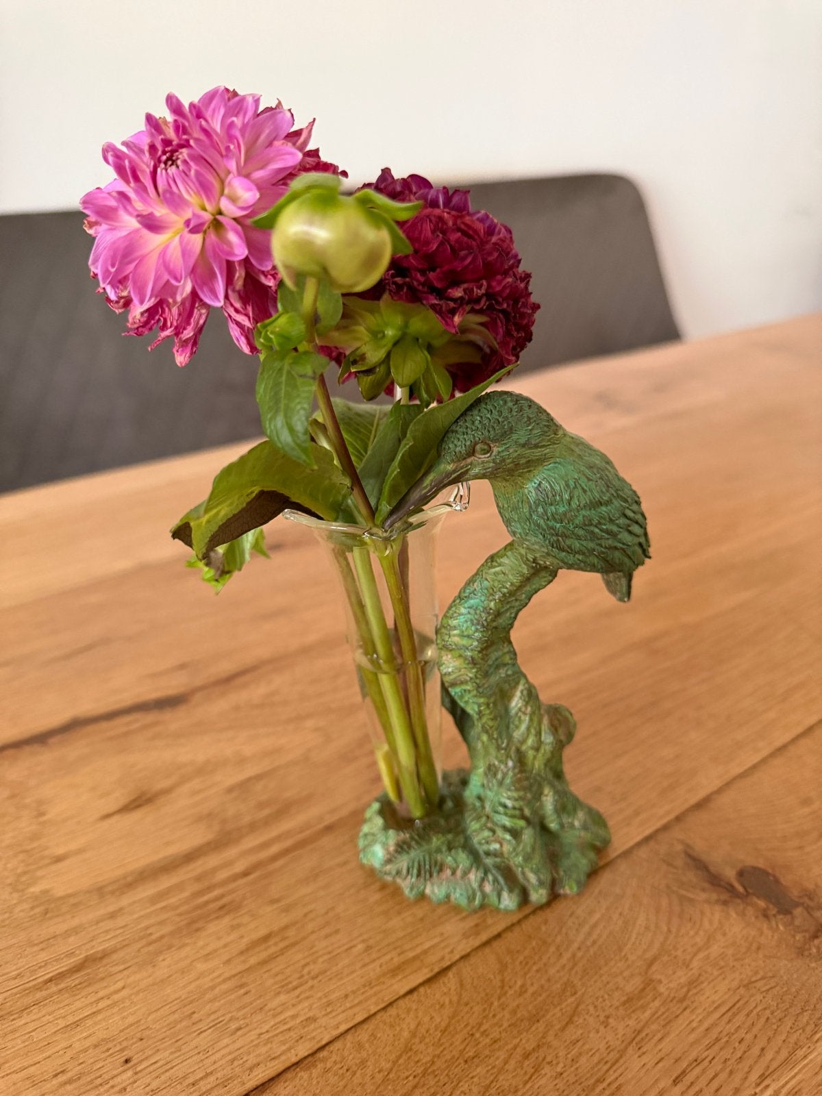 Uniek IJsvogel Vaasje - Decoratief en Charmant, Huis en Inrichting, Kunststof, Nieuw, Ophalen of Verzenden, 13 cm