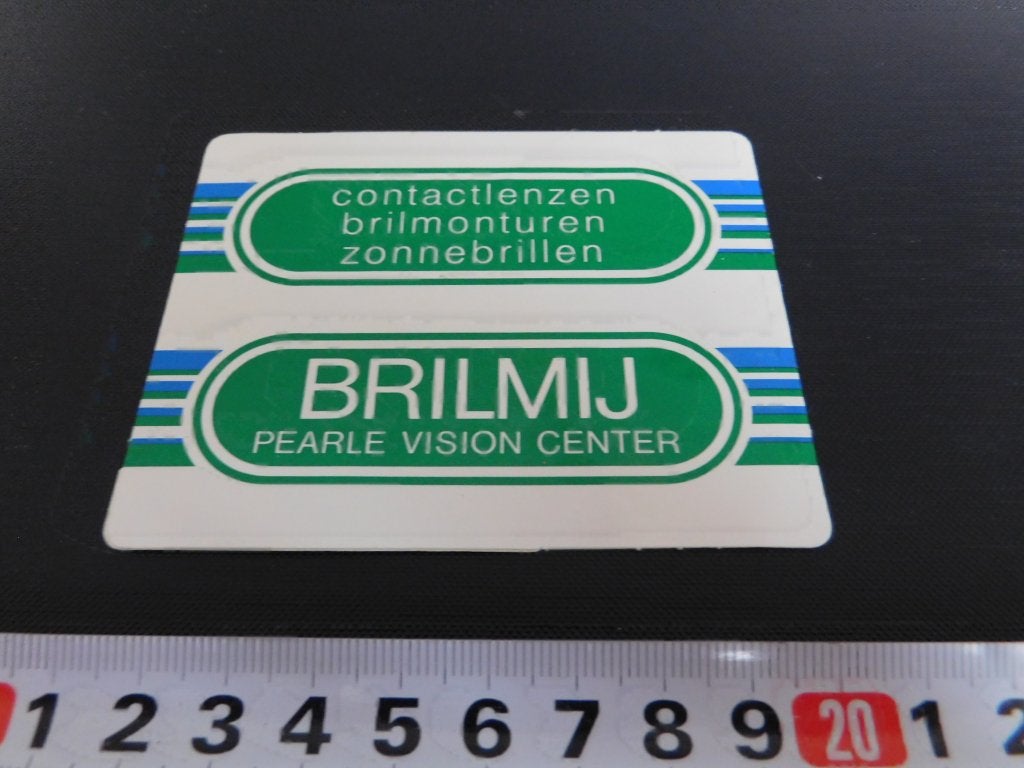 sticker brilmij pearle vision center lenzen monturen brillen, Ophalen, Zo goed als nieuw
